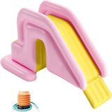 Sans marque Toboggan gonflable avec pompe à air pour le plaisir en extérieur - Rose/Jaune