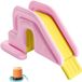 Sans marque Toboggan gonflable avec pompe à air pour le plaisir en extérieur - Rose/Jaune