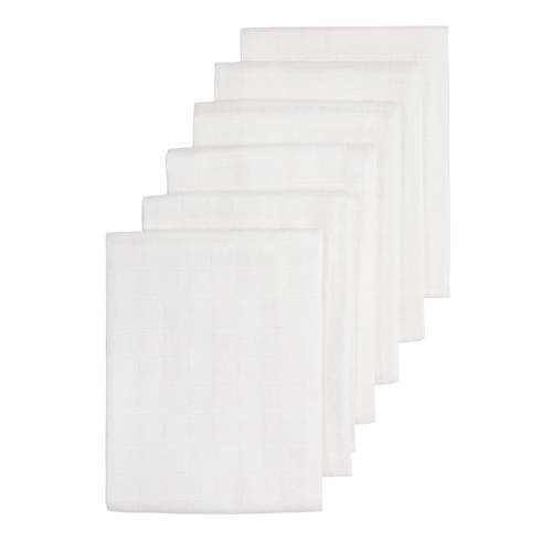 Meyco Meyco hydrofiele doek uni 60x60 cm - set van 6 white