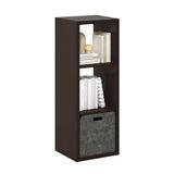 Furinno Cubicle open rug decoratieve kubus opbergorganizer, 3-kubus, donker eiken