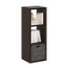 Furinno Cubicle open rug decoratieve kubus opbergorganizer, 3-kubus, donker eiken