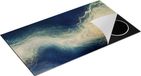 Chefcare Inductie Beschermer Abstracte Kunst - Blauw met Gouden Glitters - 95x55 cm
