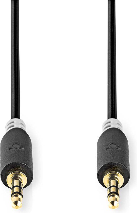 Nedis Stereo Audio Kabel - 3.5mm Male - 3.5mm Male - 3m - Antraciet