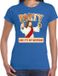 Bellatio Decorations Foute kersttrui t-shirt Party Jezus - Blauw - Party like its my birthday - voor dames - kerstkleding / christmas outfit XL
