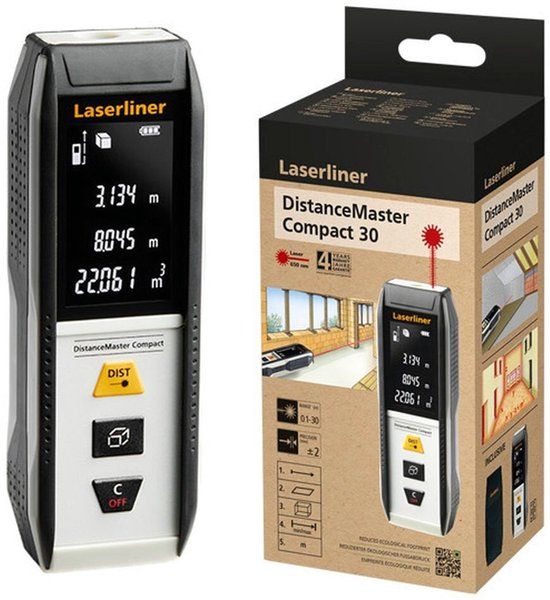 Laserliner DISTANCEMASTER COMPACT 30 SOFTBAG Afstandsmeter