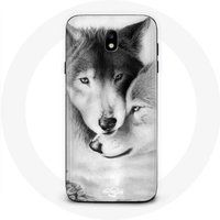 Maniacase Hoesje voor Samsung Galaxy J3 2017 Wolf Duo dieren