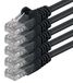 Merkloos UTP kabel Cat6 - 3,0 m - Zwart - 5 stuks - Netwerkkabel - Patchkabel voor LAN en Ethernet
