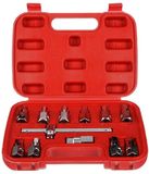SIXTOL MECHANIC OIL DRAIN SET 12 | Olie aftap sleutelset 12-delig | Hex & vierkant | Compatibel met meerdere automerken | Inclusief koffer