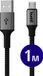 Buddi Flex | USB-A naar Micro-USB Kabel 12W Fast Charge 5V/2.4A | 480Mbps Dataoverdracht | Gevlochten Nylon | 1M | 1 Meter | Zwart