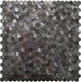 BES LED Afimera Zelfklevende Mozaïek Tegel - Mini Hexagon - Gunmetal - 306x306x4mm