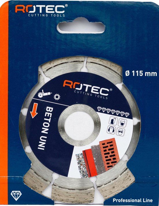 Rotec Diamant zaagblad Beton UNI ø115xø22,2