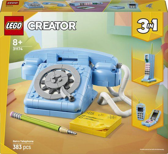 LEGO Creator 3in1 Retro Telefoon, Vintage Telefoon - 31174