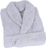 Jules Clarysse Soft Coral Fleece Badjas Licht Grijs M/L