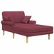 vidaXL Chaise longue Rouge vin Tissu