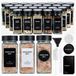 Set de 24 pots à épices carrés en verre – hermétique avec couvercle et entonnoir, 4 oz