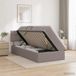 vidaXL Opbergbed met matras met hoofdeinde Taupe 90 x 200 cm fluweel