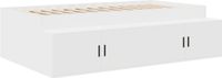 vidaXL Bedframe met lades, blanc, 100 x 200 cm, bois aggloméré