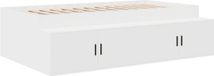 vidaXL Bedframe met lades, blanc, 100 x 200 cm, bois aggloméré