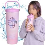 sarcia.eu K-Pop Demon Hunters Stalen thermobeker met drinktuit, beker voor in de auto, reisbeker, groot 850 ml