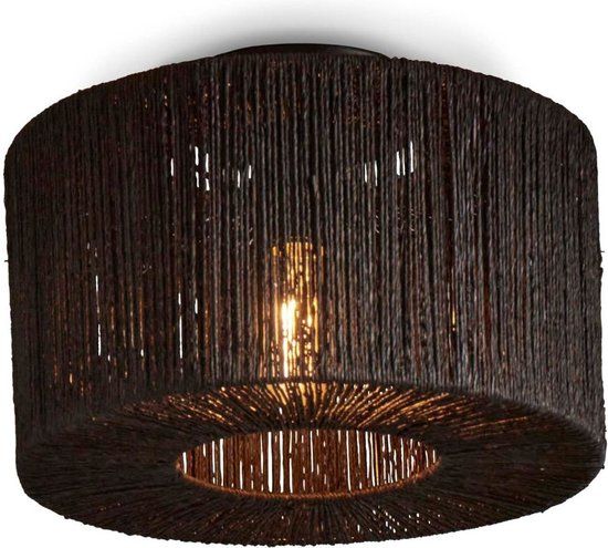 GOOD&MOJO Iguazu Plafondlamp - Jute - Zwart - Ø30cm