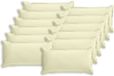 vidaXL Kussensloop 12 st houten crèmekleurig 40 x 80 cm polyester