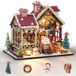 Maison de poupée Noël maison de poupée avec boîte à musique