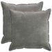 vidaXL - Taie d'oreiller - 2 pièces - BOIS - Gris foncé - 60 x 60 cm - Tissu chenille