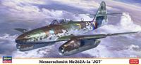 Hasegawa Maquette d'avion - 02532 Messerschmitt Me 262A-1a JG7 WWII - Avion de chasse allemand en plastique - 1:72 - Maquette