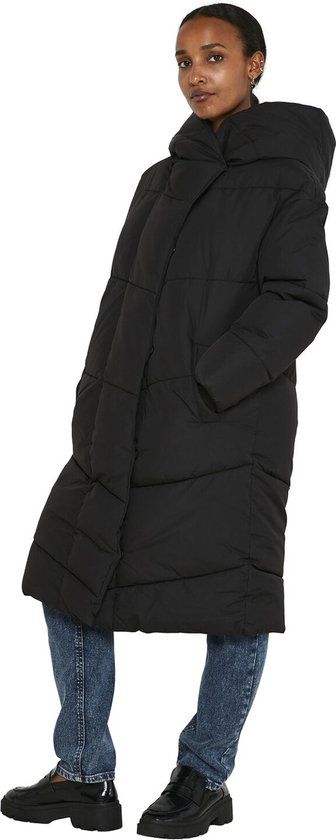 Noisy May Tally Long Dames Winterjas - zwart - S