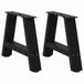 VidaXL Pieds de table basse 2 pièces en forme de A 50x(42-43) cm acier noir