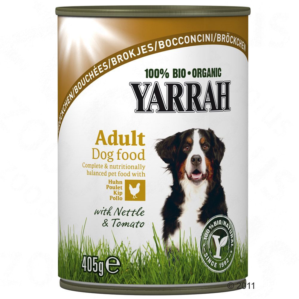 YARRAH Bio Brokken Kip met Brandnetel Tomaten in Saus 6 x 820 g