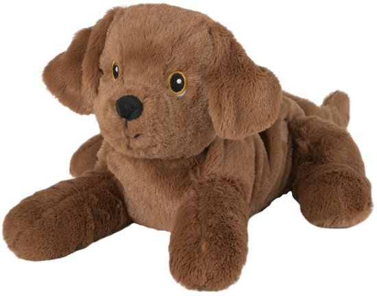 Warmies warmte/magnetron knuffel labrador - 37 cm - pittenzak - opwarm knuffel