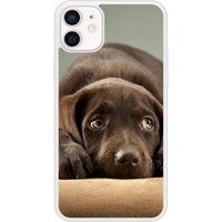 Apple Bedrukt siliconen hoesje compatibel met iPhone 12 Chiot marron