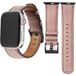 Armband SZSMART Classic Vintage van ecologisch leer Apple Watch Series 8 45 mm roze