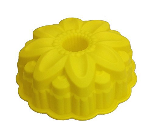 GMMH Originele siliconen bakvorm bloem kogelhupf bakvorm cakevorm broodbakvorm fruitbodemvorm (geel)