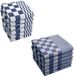 Byrklund Keukenset Clean Blauw - 12-delig - 6 Theedoeken & 6 Keukendoeken - 100% Katoen - Geblokt