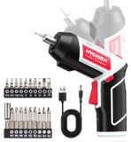 HYCHIKA Accuschroevendraaier, 6 Nm en 2000 mAh accu, 3,6 V Li-Ion met 20 accessoires, ledlicht, draadloze schroevendraaier, voor reparatie en doe-het-zelf