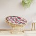 VidaXL Zitkussen rond ruitpatroon ø 100x11 cm oxford stof rood