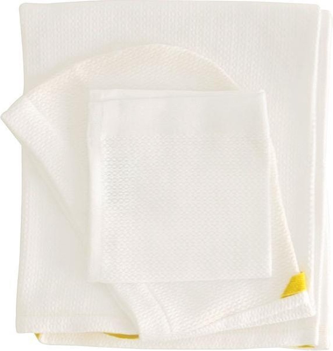 Ekobo Baño Babyhanddoek met Capuchon en Washandje 100% Organisch Katoen - 100x60 cm/30x30 cm - Wit wit