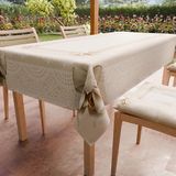 PETTI Artigiani Italiani - Vuilafstotend tafelkleed, rechthoekig, voor keukentafel, motief: strik, beige, 18-zits (140 x 360 cm), 100% Made in Italy