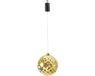 Merkloos IKO verlichte kerstbal kunststof - goud - aan draad - 20 cm - led lampjes - warm wit