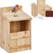 Relaxdays nestkast bouwpakket - half open - roodborstjes - kwikstaartjes - hangend - hout