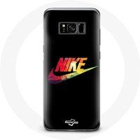 Nike Hoesje voor Samsung Galaxy S8 Nike Logo kleur zwarte achtergrond Maniacase