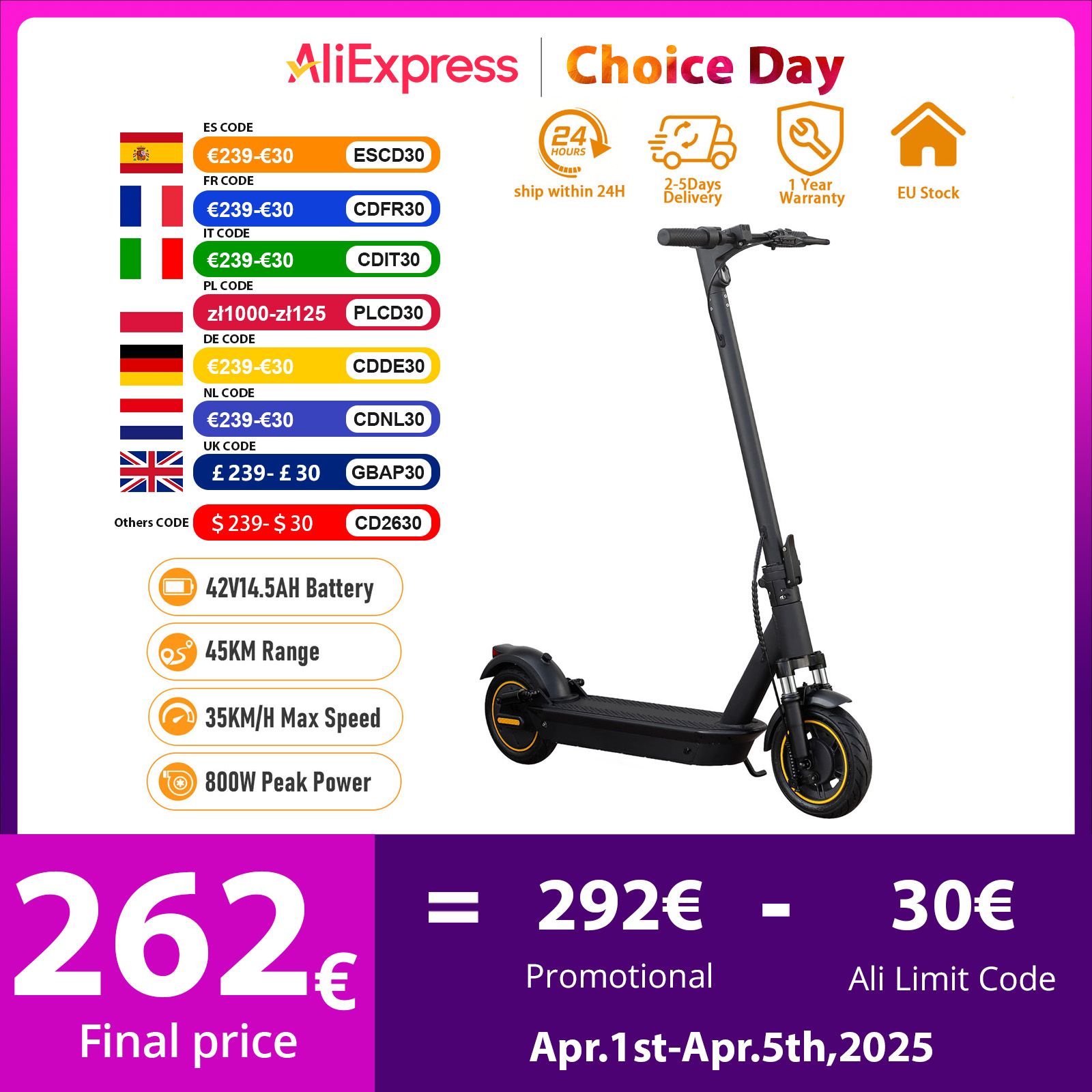 Juicease Max4 Pro - Elektrische Scooter - 800W - Smart App - 35-45Km Range