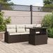 vidaXL Tuinbank - Set - 5 - st - Bruin - Poly - rattan