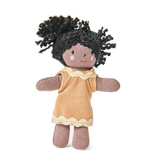 ThreadBear Design Mini Gigi pluche pop met buigige, tegengestelde armen benen en lichaam - poppen huis spelen of fantasierijke open speelspeelgoed voor kinderen vanaf 3 jaar