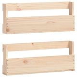 vidaXL - Wandschoenenrekken - 2 stuks - 59x9x23 cm - massief grenenhout
