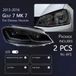 Golf 7 MK7 set de phares - 2 pièces - 2013–2017 - design 7.5 - feux de jour LED - lentille bifocale - 12V - verre fumé