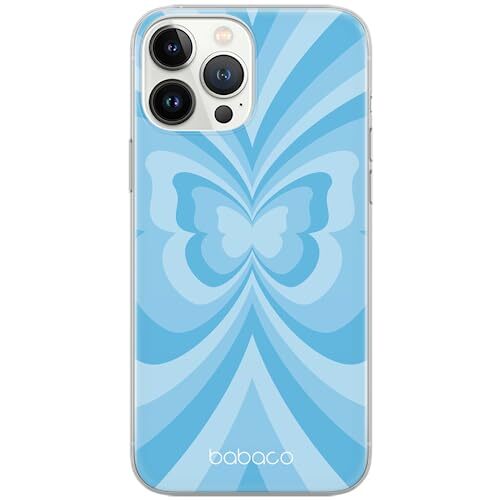 Babaco ERT GROUP mobiel telefoonhoesje voor Iphone 13 PRO MAX origineel en officieel erkend Babaco patroon Butterflies 001 optimaal aangepast aan de vorm van de mobiele telefoon, hoesje is gemaakt van TPU