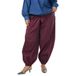 Zizzi high waist ballon broek Plus Size - donkerrood